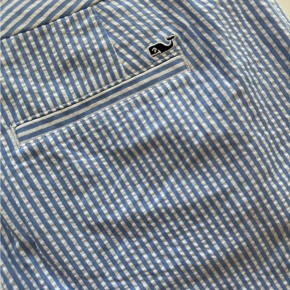 Vineyard Vines Women’s Striped Seersucker Shorts Size 4 Blue White - Picture 4 of 8